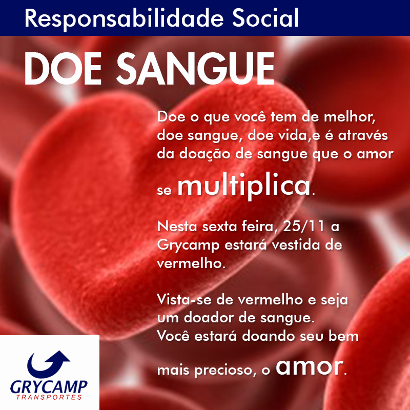 DSS - DiÃ¡logo Semanal de SeguranÃ§a! Ã‰tica e Cidadania no TrÃ¢nsito | Campanha 25 de Novembro - Dia Nacional do Doador VoluntÃ¡rio de Sangue